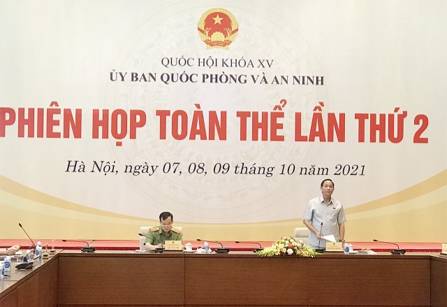 PHÓ CHỦ TỊCH QUỐC HỘI TRẦN QUANG PHƯƠNG DỰ PHIÊN HỌP TOÀN THỂ LẦN THỨ 2 CỦA ỦY BAN QUỐC PHÒNG VÀ AN NINH VỀ THẨM TRA DỰ ÁN LUẬT CẢNH SÁT CƠ ĐỘNG